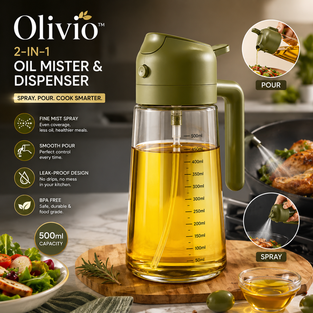 Olivio™ 2-in-1 Oil Mister & Dispenser