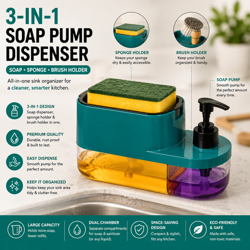 SinkMate™ 3-in-1 Soap Station