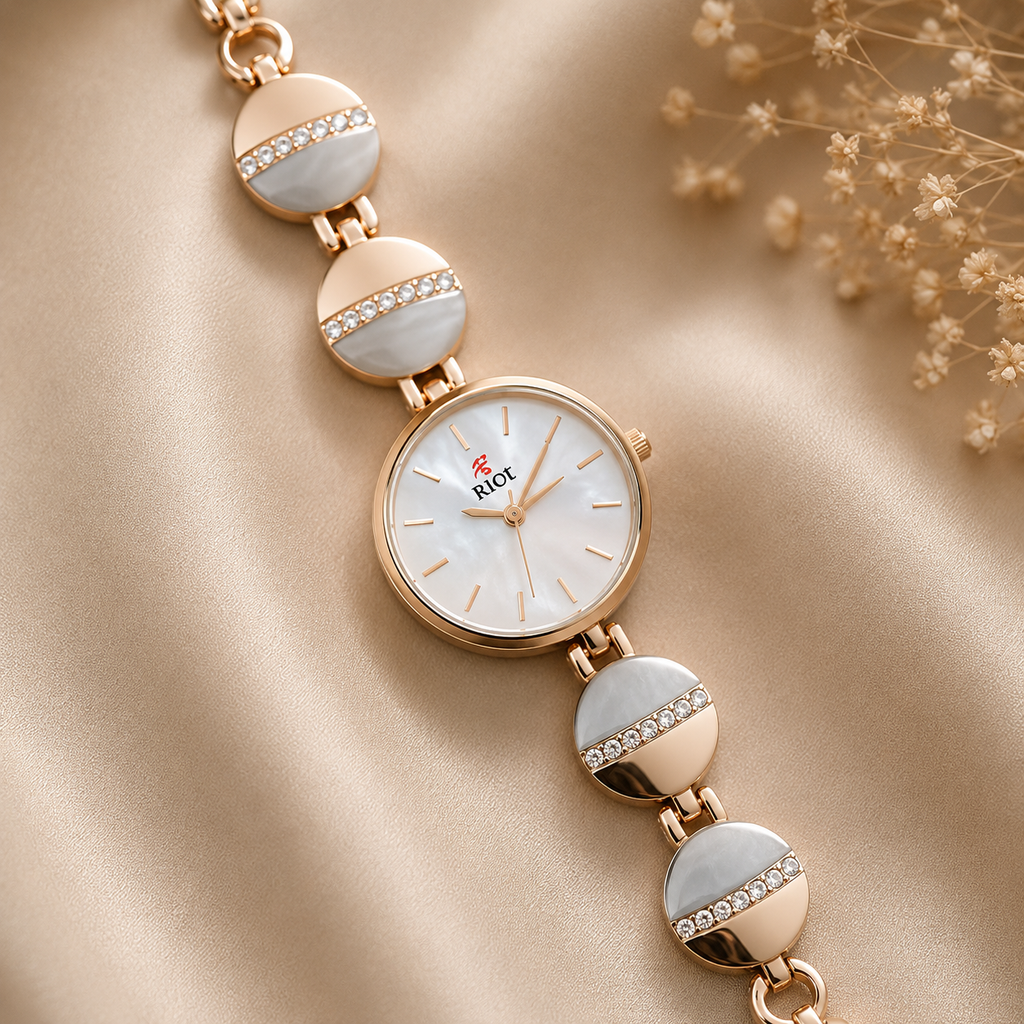 Gold/Silver Bracelet Watch For Girls